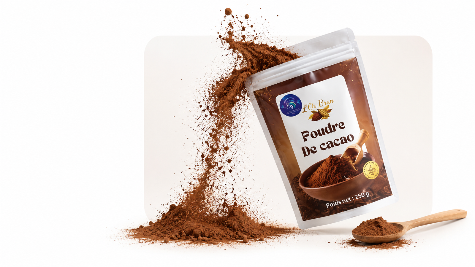 Poudre de cacao L'Or Brun 250 g de SCMC