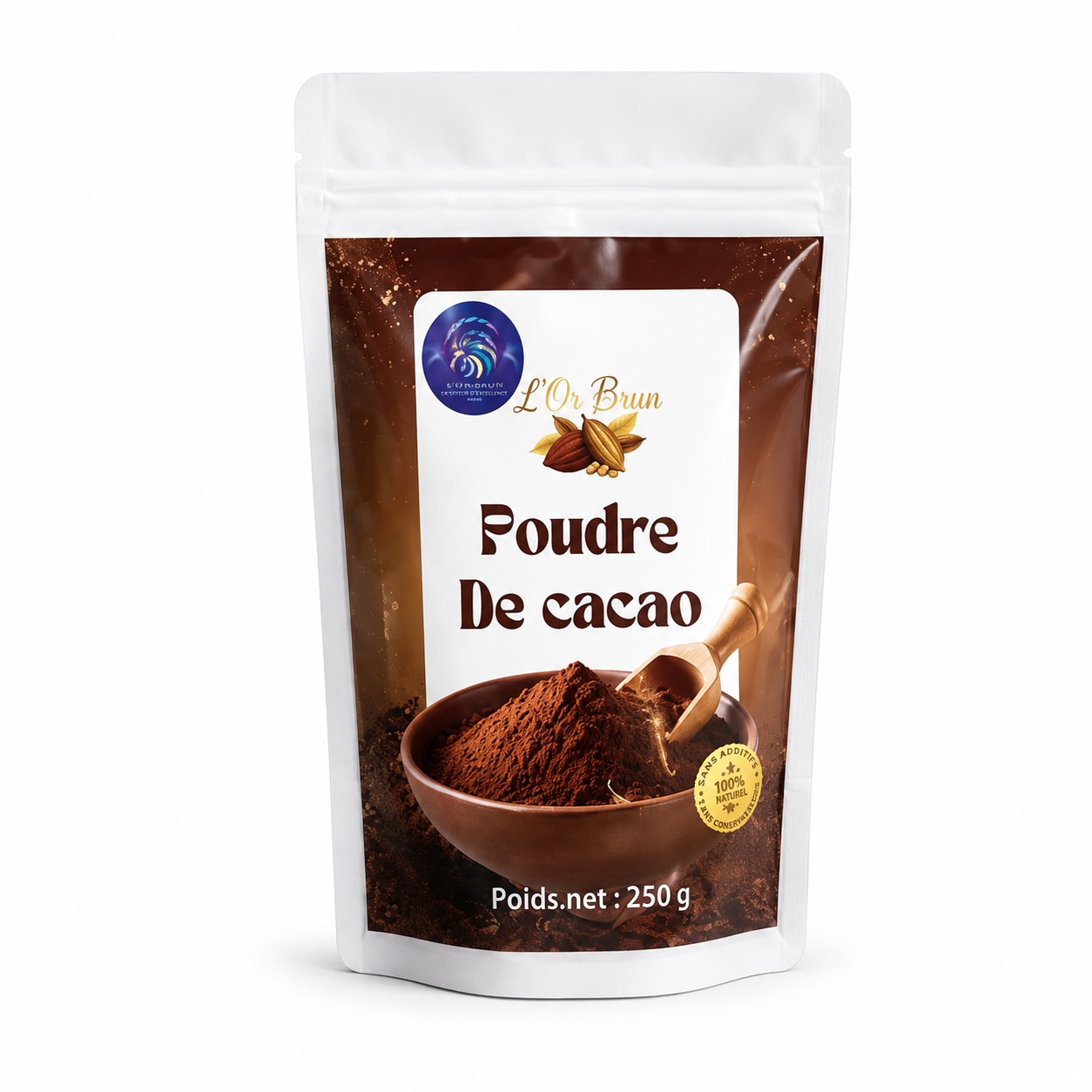 Beurre de cacao L'Or Brun - cacao naturel SCMC
