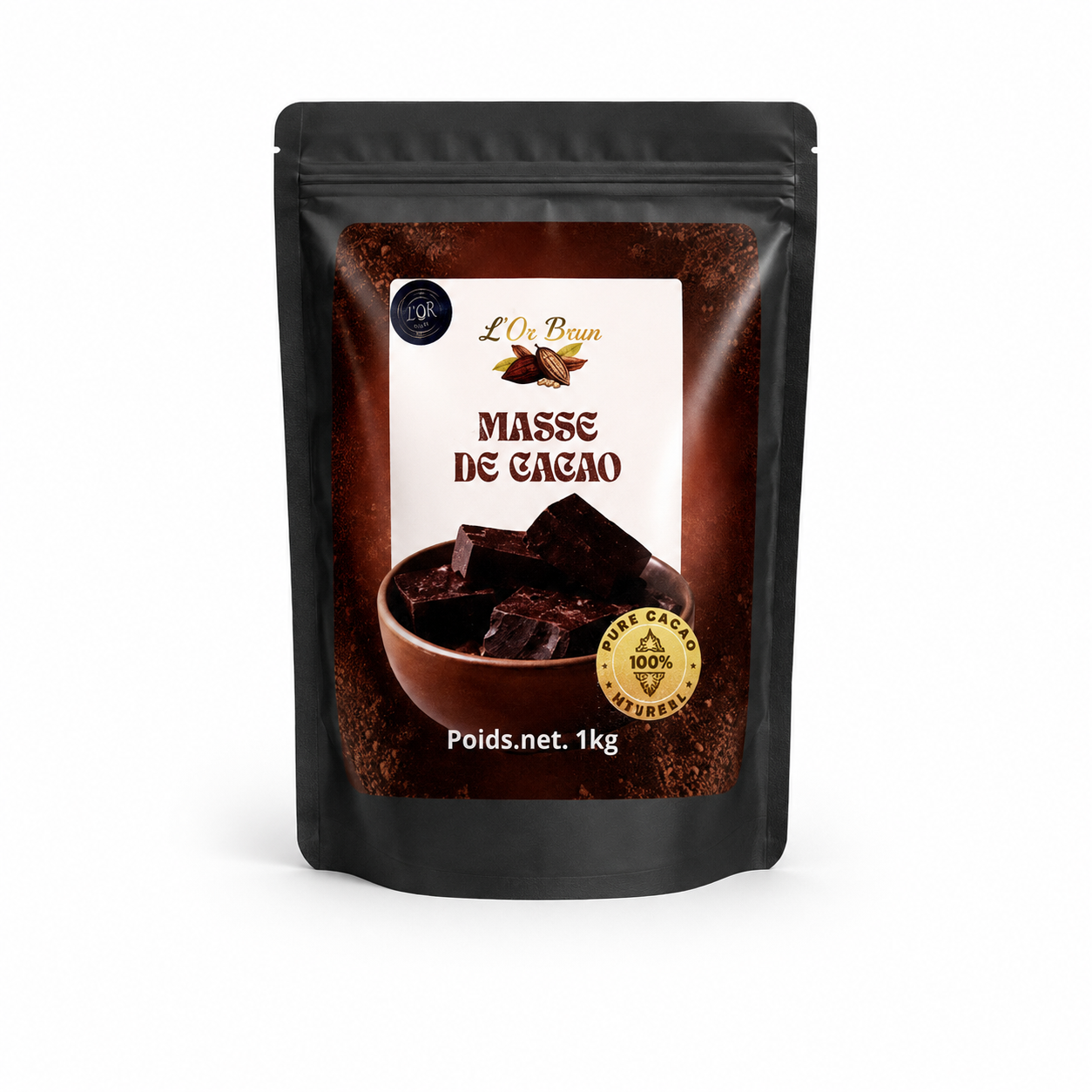 Masse de cacao L'Or Brun - cacao naturel SCMC