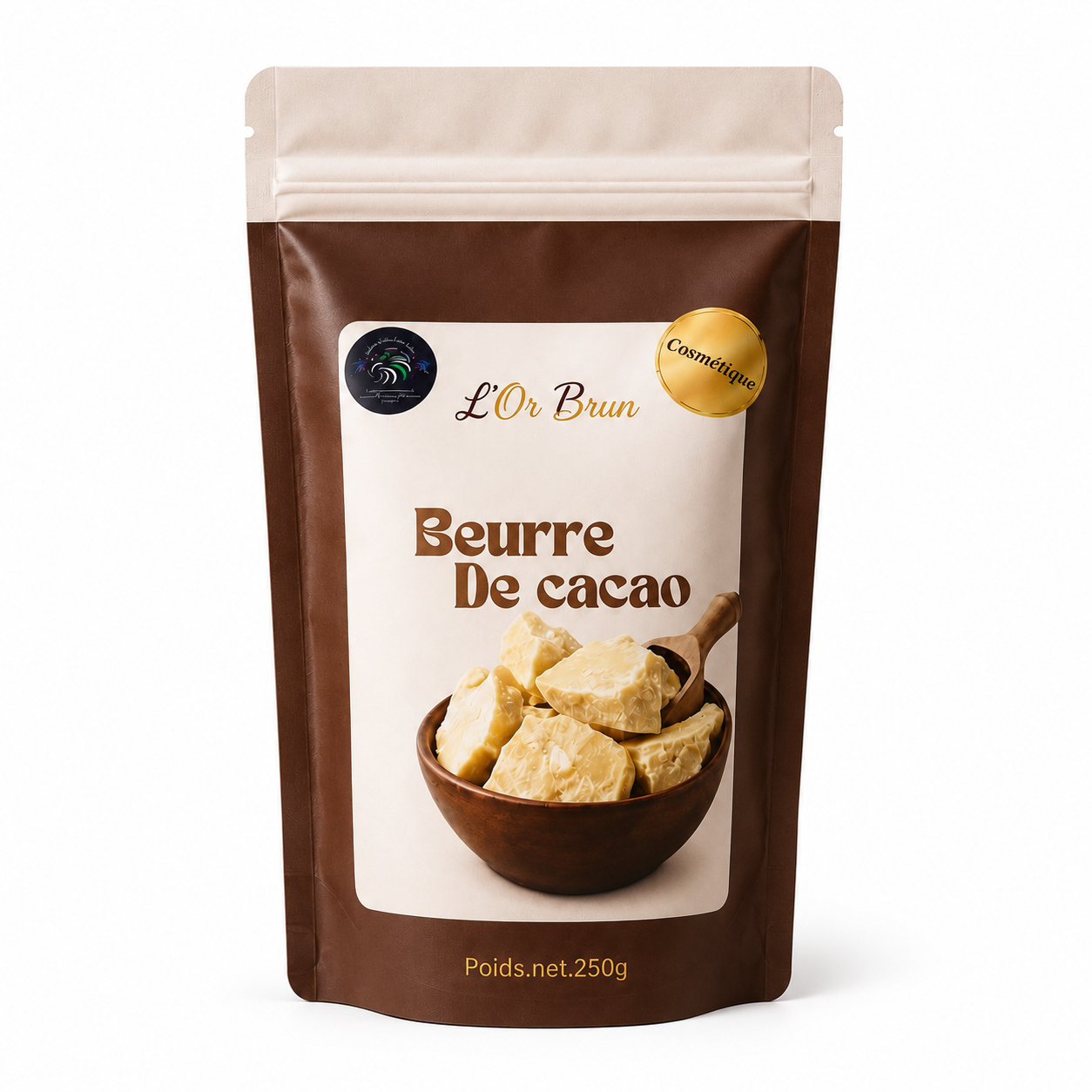 Beurre de cacao L'Or Brun - cacao naturel SCMC